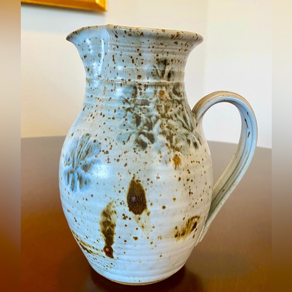 Hand-thrown 1980s Pottery Pitcher, Vase - Picture 1 of 8